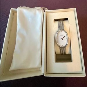 Breda  'Jane Tethered' Stainless Steel & Mesh Watch, 23MM, mother of pearl face